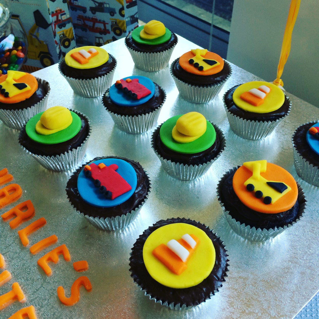 Construction Themed Cupcakes